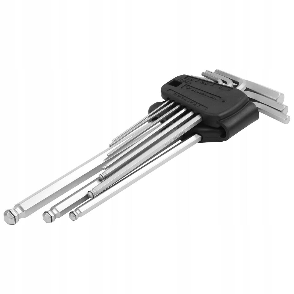 SET OF VERY LONG ALLEN KEYS 9 Pcs 1.5-10mm Vorstahl