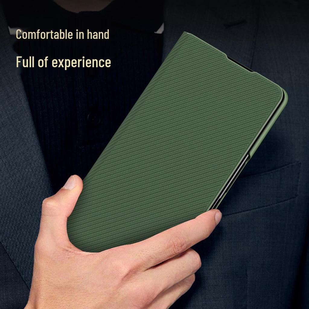 Samsung Z Fold Serie Hülle: Kohlefasertextur mit Kevlarleder, Vollständige Abdeckung für Z Fold 4, 6 und 7