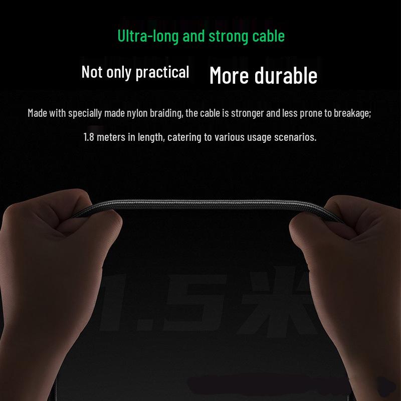 Black Shark 4 Pro/4S/5 Pro/5RS 120W Fast Charging Elbow Gaming Cable