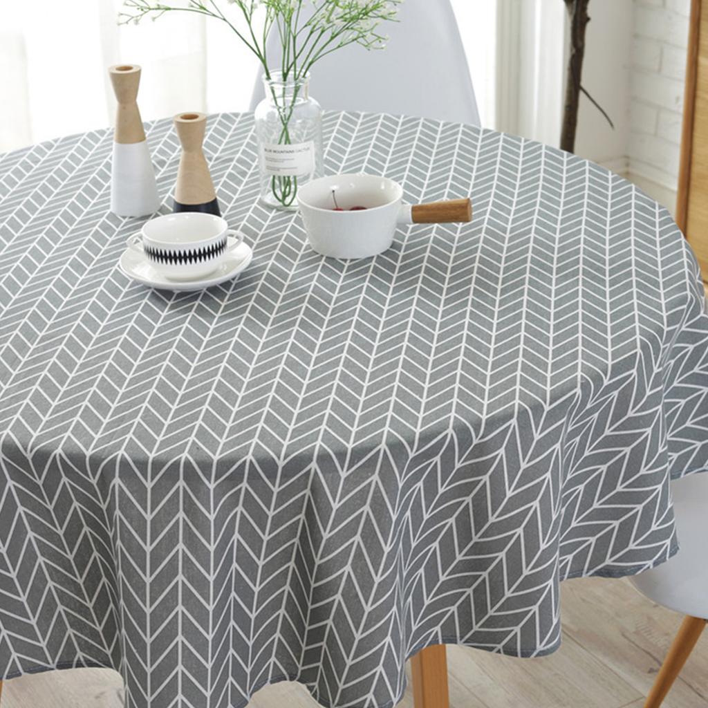 Round Tablecloth Washable Table Cloth Decorative Table Cover for Wedding Holiday Christmas Party Picnic Dining Room Table Covers