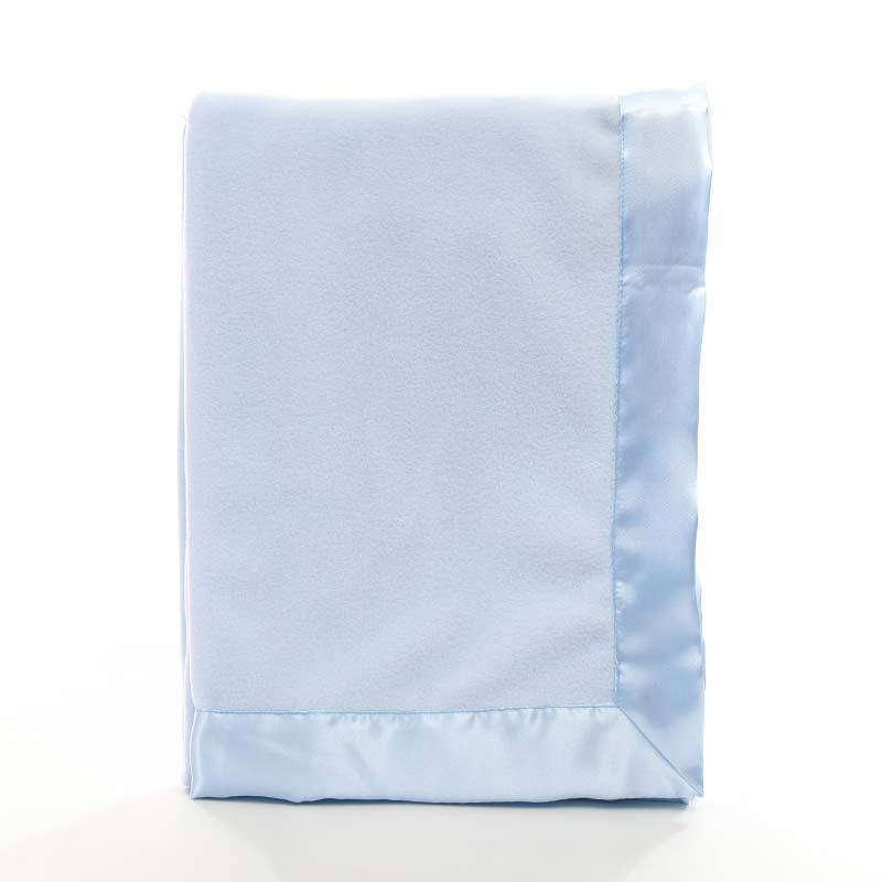 Children's Polar Fleece Solid Color Bound Blanket Satin Hand-bound Baby Blanket Baby Blanket Convenient and Practical