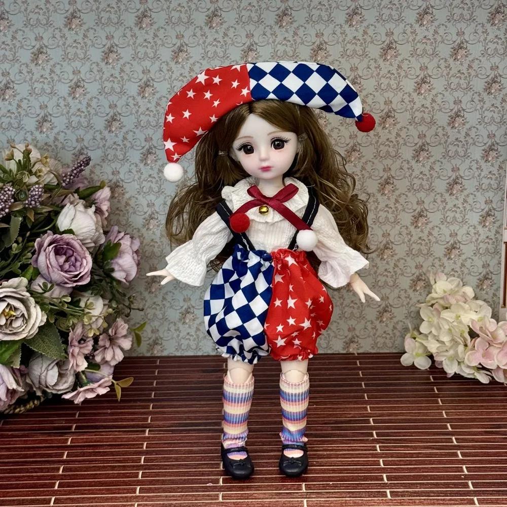 Dressing Doll With Clothes 30Cm Bjd Doll Dress Up 3D Eyes Removable Joints Doll Colorful 16 Bjd 16 Bjd Dolls Girls Gifts
