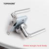 304 Stainless Steel Fire Door Fire Door Lock With Key Three-lever Handle Lock Replacement Ball Lock Bathroom Keyless Door Lock