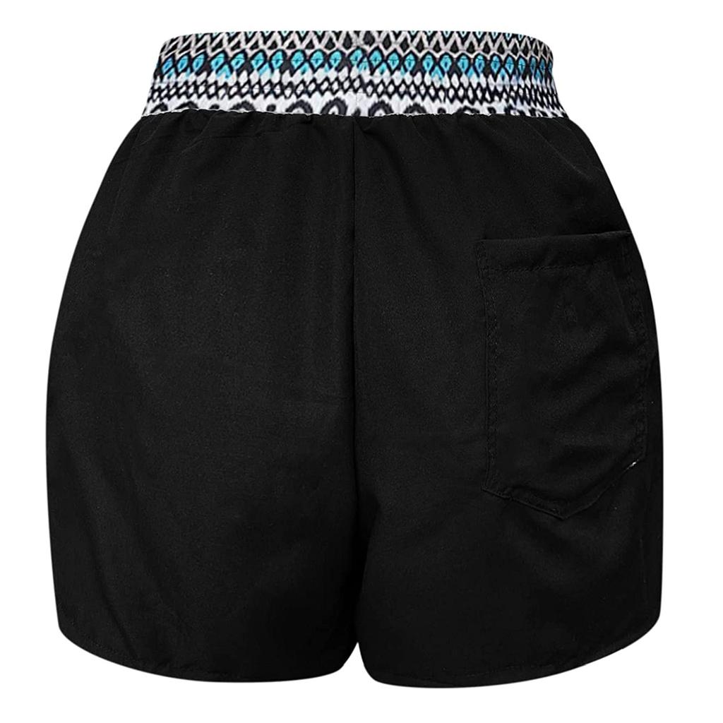 Модные женские повседневные шорты для йоги с высокой талией, кулиской и принтом