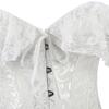Court Style Jacquard Bodysuit with Lace Straps
