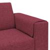 Living Room Sofa Set 3 pcs Burgundy 250 x 188 x 76 cm Polyester