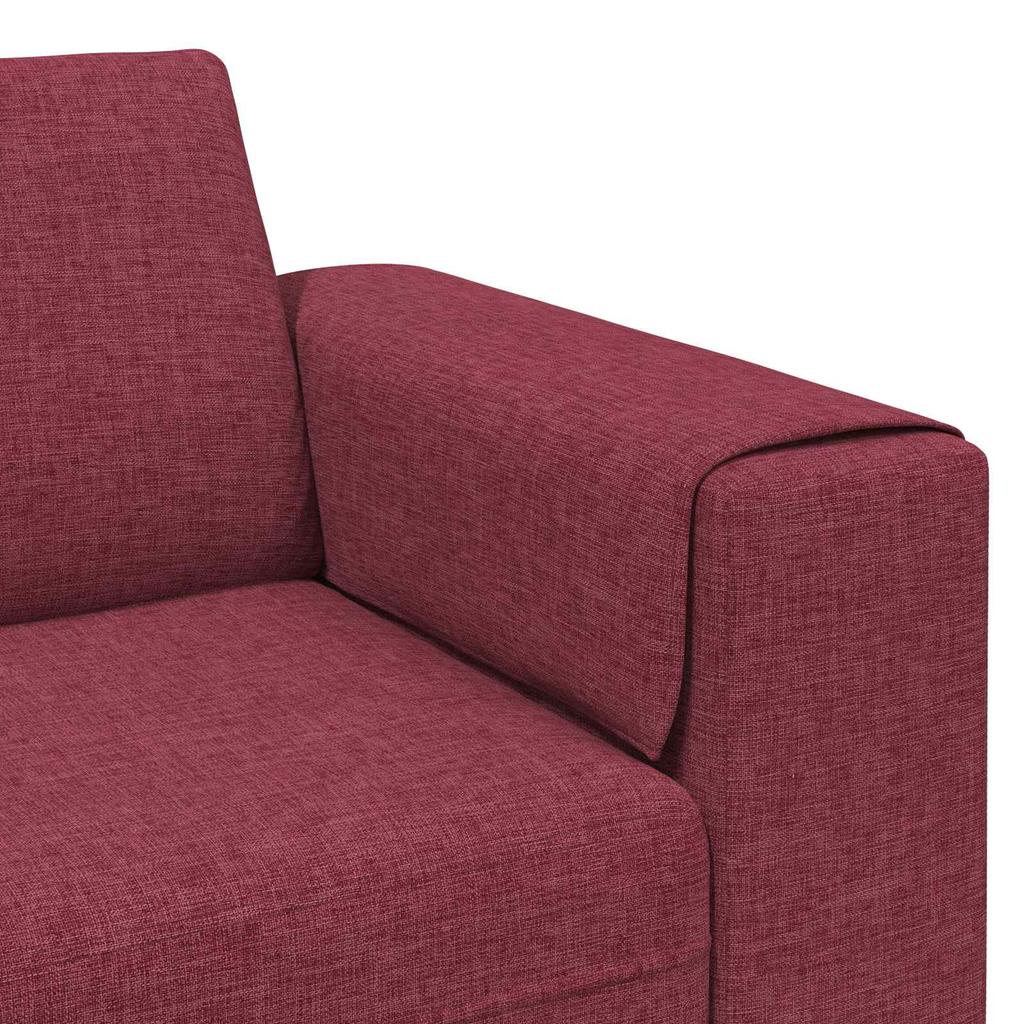 Living Room Sofa Set 3 pcs Burgundy 250 x 188 x 76 cm Polyester