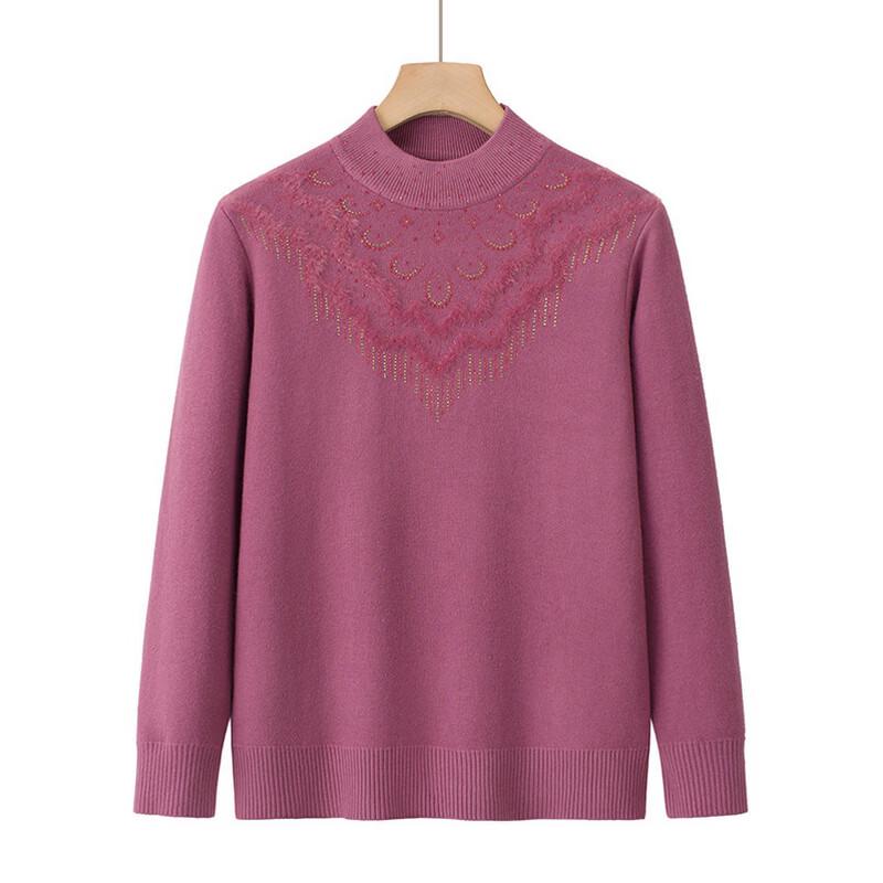 Hodo Women's Thermal Fleece-Lined Knit Pullover Sweater