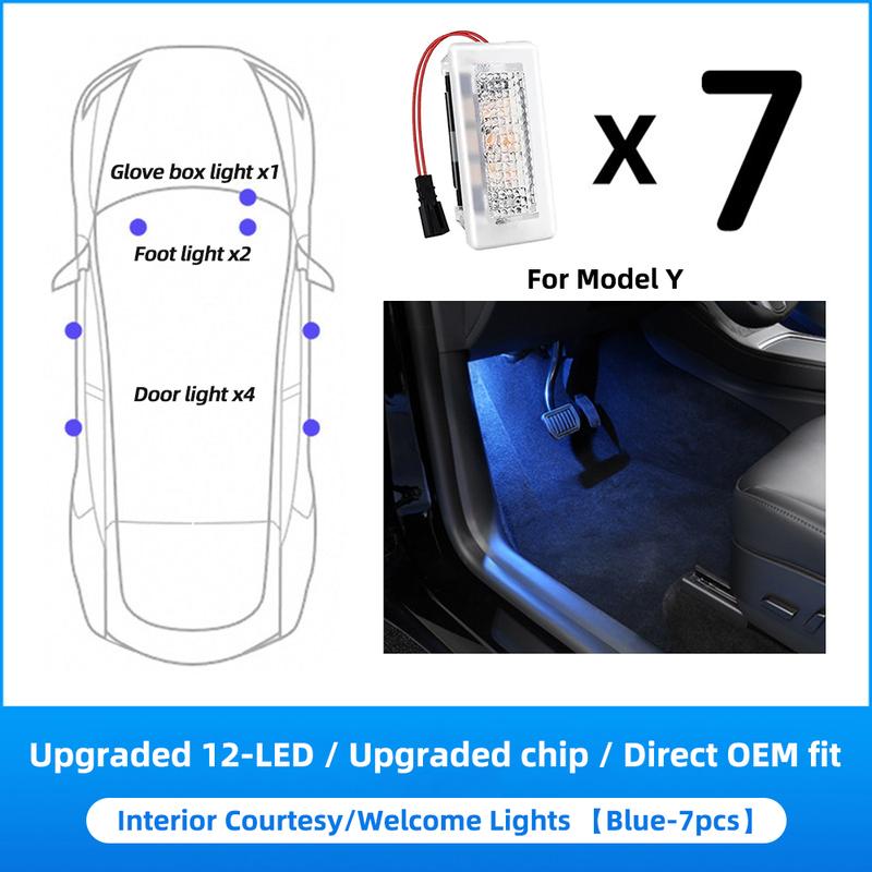 Ultra-bright Interior LED For Tesla Model Y Juniper/Performance/YL 2027- Model 3 Highland 2018-2024 Light Ambient Bulbs