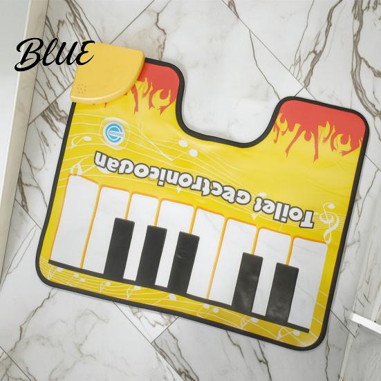 Toilet Piano Mat with Anti-Slip Backing Waterproof Auto-Off Electronic Keyboard Mat Toe Tapping Floor Musical for Bathroom