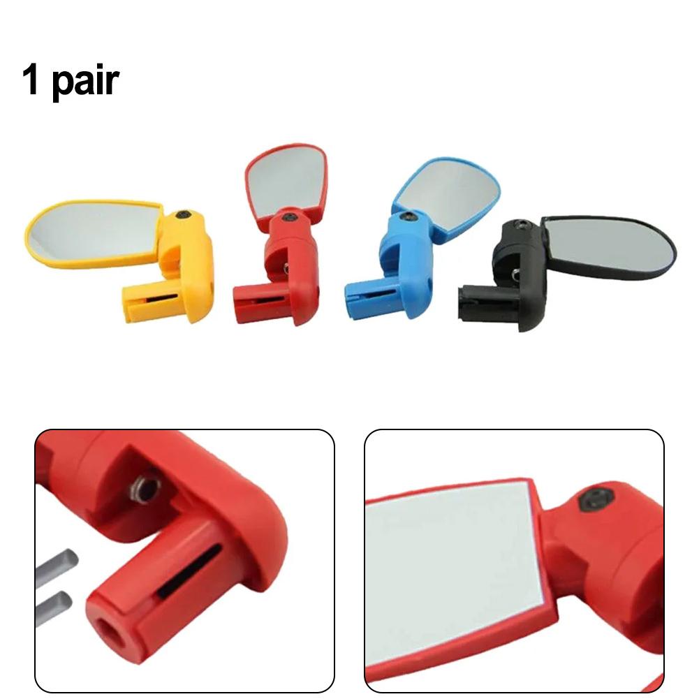 1 Paar Verstellbarer Rückspiegel ABS Für Mountainbikes Rückspiegel Flachspiegel Für Fahrradmontage Ersatzteile