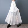 DIMANAF Spring Autumn Plus Size Women Blouse Shirt Black Fashion Lady Tops Loose Casual Shirts Dress