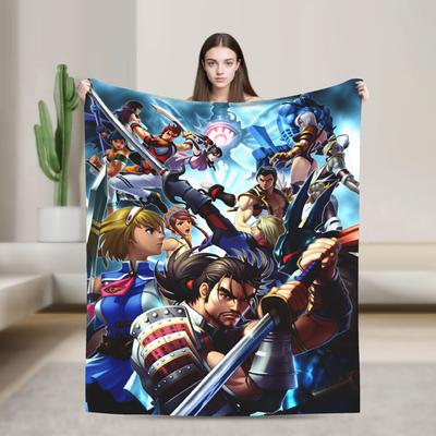 Soulcalibur Blankets Picnic Flannel Throw Blanket For Outdoor Super Warm Quality Bedspread Gift Idea