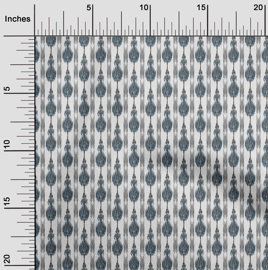 oneOone Cotton Flex Fabric Stripe Ikat Print Fabric By The Yard 40 Inch Wide