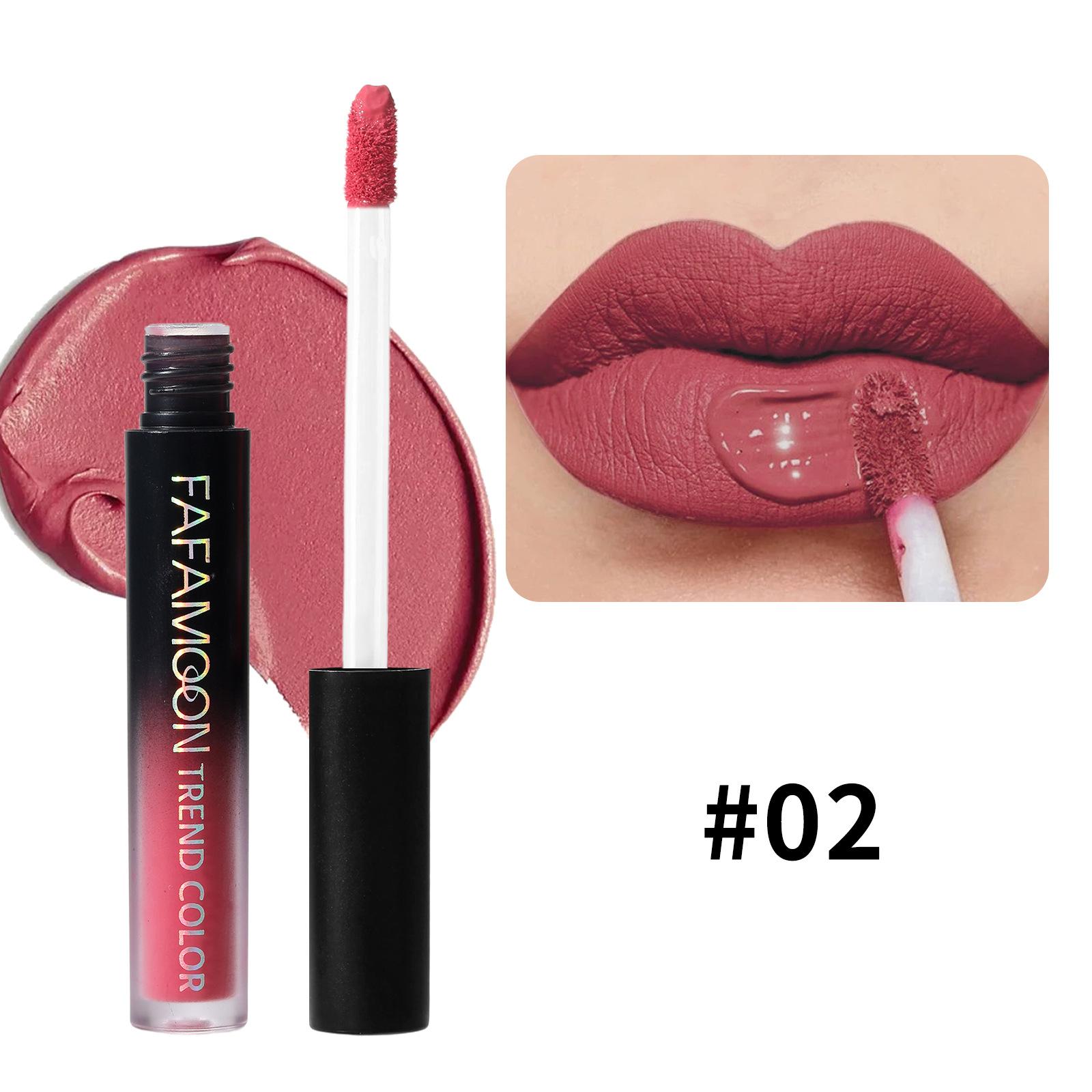 Anti-aanbakbeker Vloeibare Lippenstift 18 Kleuren Nude Pigment Langhoudende Lipgloss Mat Finish Bestand Tegen Verkleuring Waterdichte Lippen Cosmetica