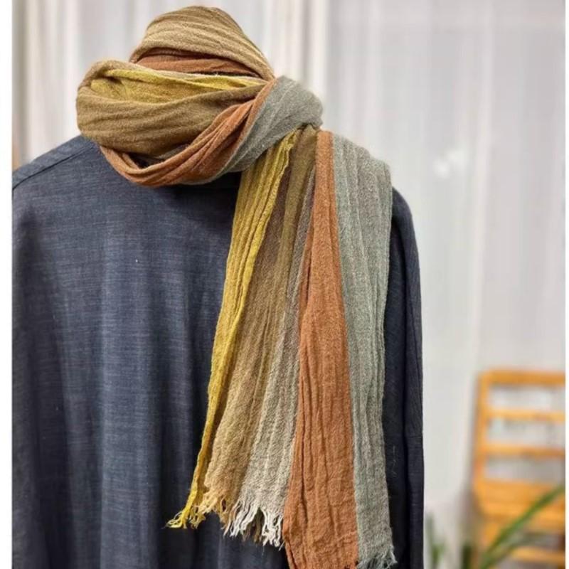 

Johnature Ретро полосатый шитье зимние теплые модные универсальные женские шарфы