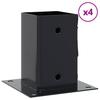vidaXL Pfostenträger Quadrat 4 Stk. 91x91 mm Pulverbeschichteter Stahl