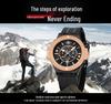 Men's Sports Silicone Band Waterproof Hollow Calendar Watch