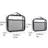Large Capacity PVC Transparent Mesh Storage Bag Waterproof Casual Makeup Storage Zipper Bag Portable Toy Packaging Organizer