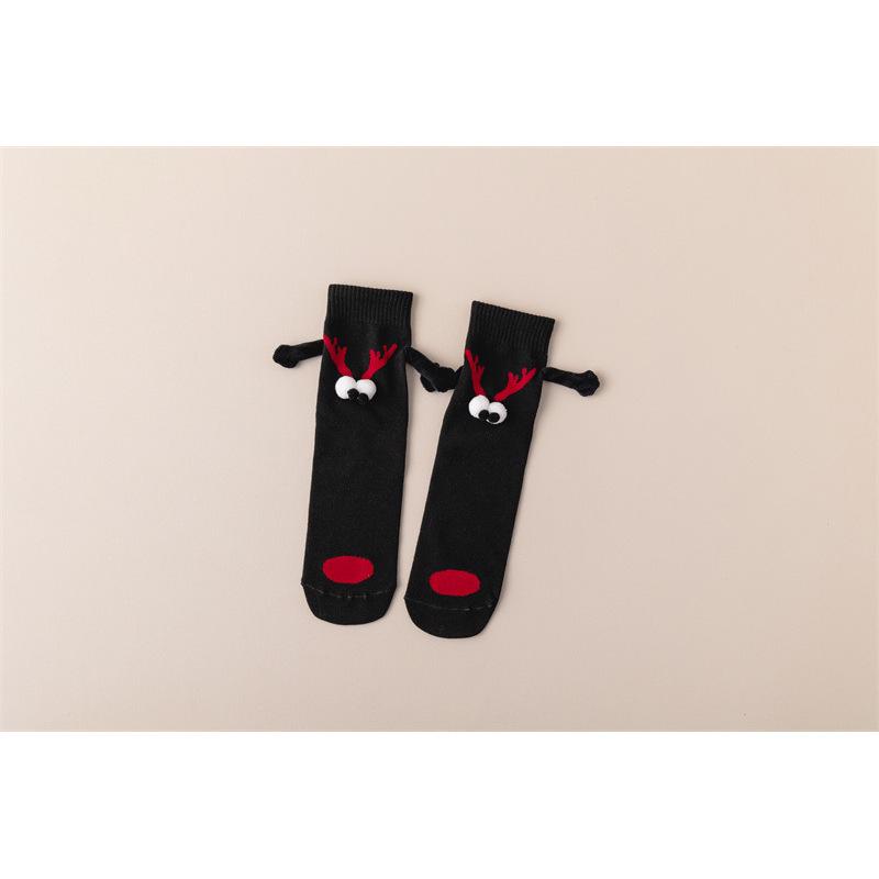 Cross-Border Couple Magnetic Hand-Holding Socks for Men & Women, Boyfriend Handshake Style