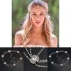 Elegant Rhinestone Decoration With Multi Layer Chain Design Women Necklace For Wedding And Travel Gift