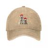 Merry Christmas Meerkats  Baseball Cap hard hat Trucker Hat hiking hat cute Hats Unisex Womens