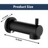 Kedra Tub Spout with Diverter, 6 Inch Slip-On Bathtub Spout, Replacement Tub Faucet with Pull-Up Diverter for 1/2" Copper Pipe, Matte Black