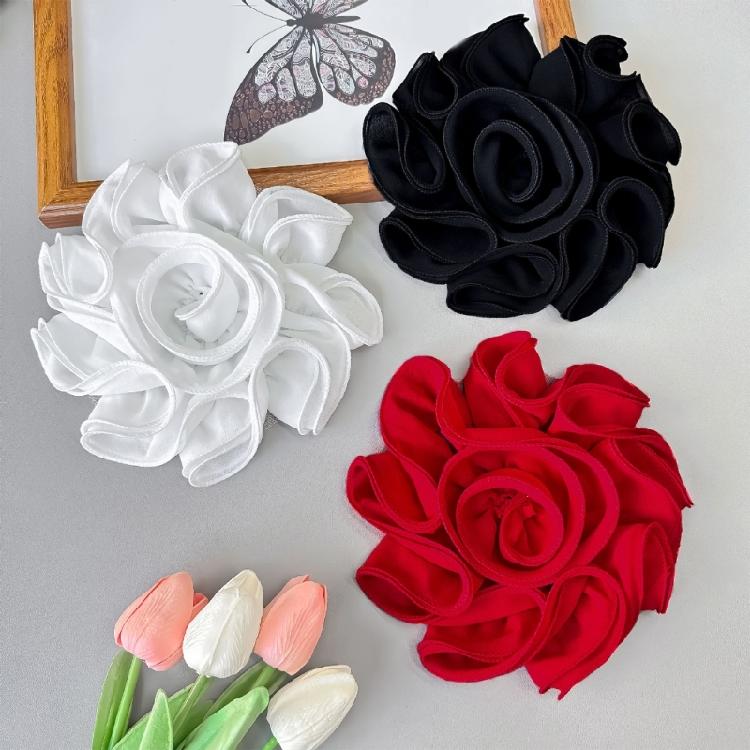 Large Rose Flower Brooches Light Weight Flower Brooch Ceremony Clothes Accessory for Dress and Costume Decoration