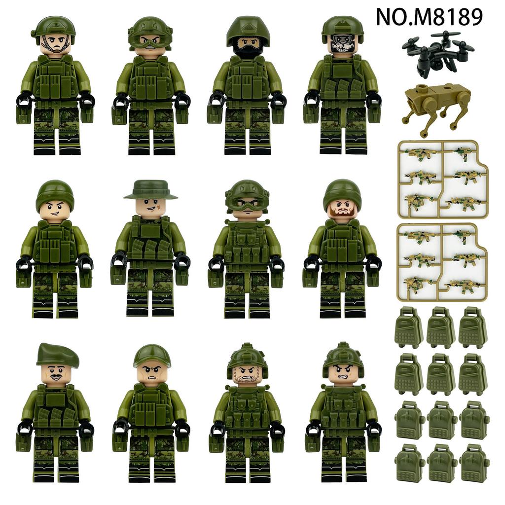 Package P43 Yaman Base Military Building Russian Army Miniature Children Assembled Small Particle Building Block Shield