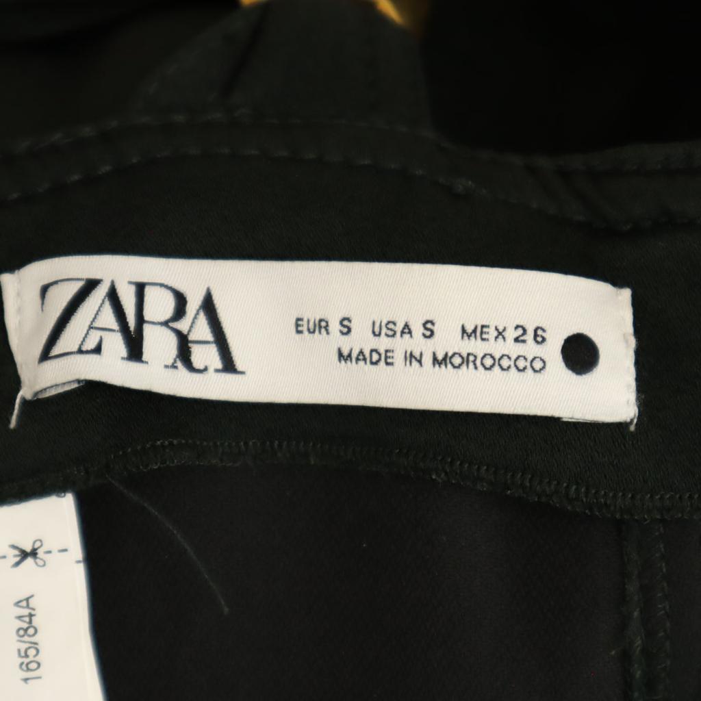 Zara No Sleeve Long Dress S Dark Green Women Used