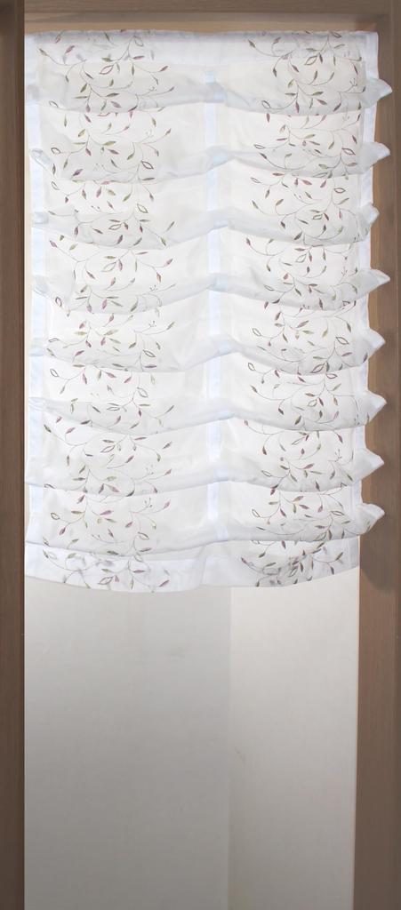 cloth shop Nunoya Cafe Curtain for Small Button Adjustable UV 60cm Wide x 170cm Long Leaf Windows, Closure, Length, Shade, Protection, Approx.