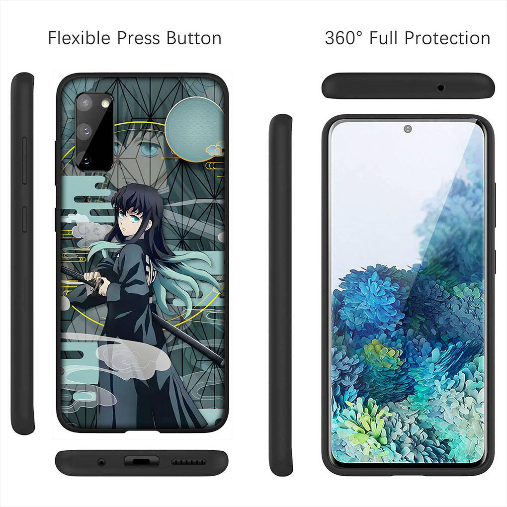 For Motorola Moto Edge 70 60 50 G54 G86 Samsung Galaxy S25 iPhone 17 16 15 Xiaomi Redmi Note 14 Pro Max Phone Case Demon Slayer Muichiro Tokito Cover