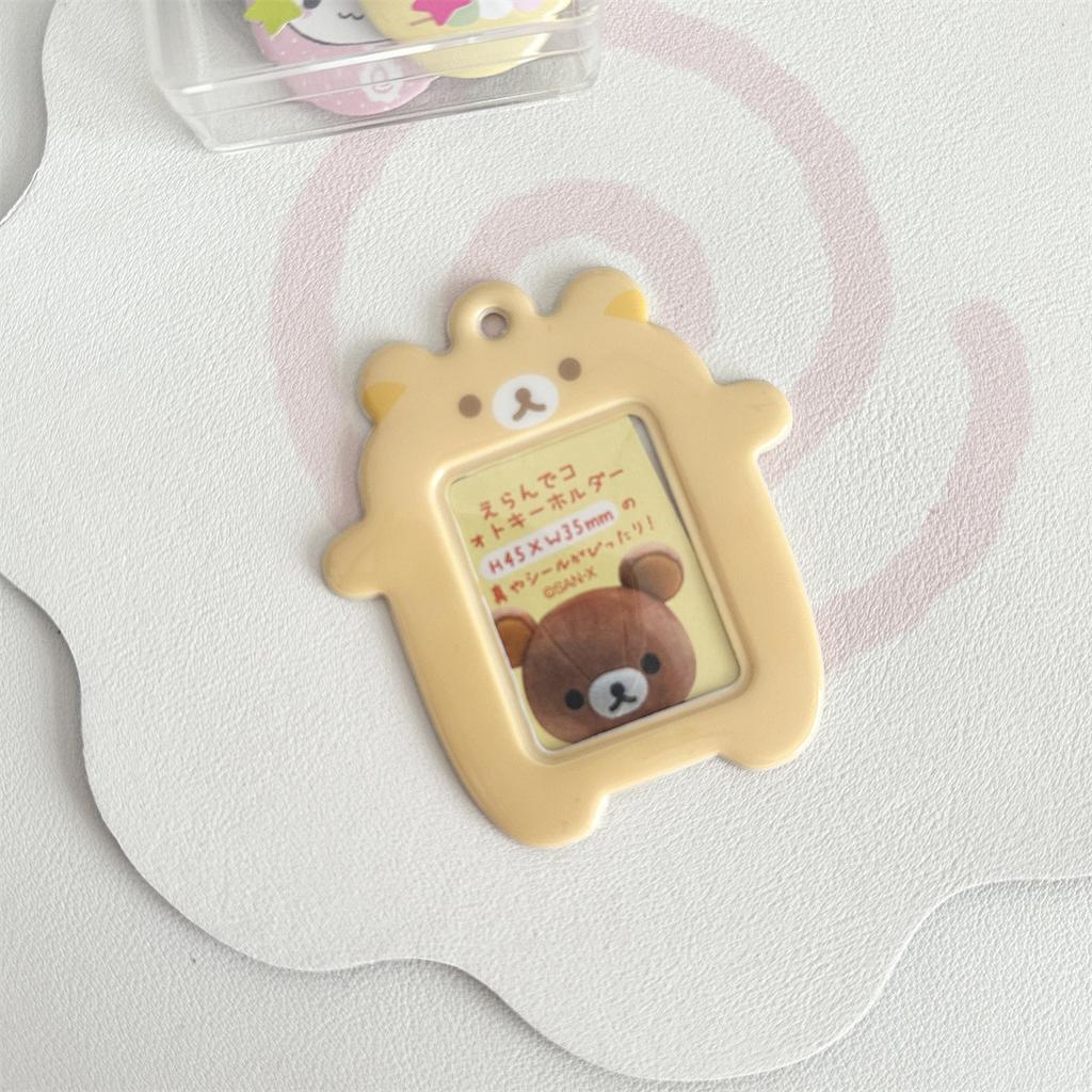 Cute and Easy Bear 2 Inch ID Photo Card Cover Headshot Protective Cover Pendant