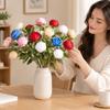 1Pc Long Stem Artificial Peony Bouquet 4 Heads Faux Peony Branch  Party Wedding Bride Decoration