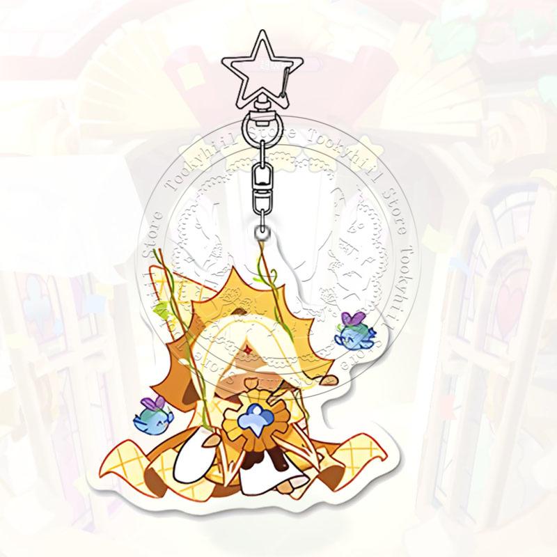 Cookie Run Kingdom Keychain Game Cartoon Coffee Kawaii Student Milk Chocolate Figure Bag Decorate Forester Pendant Birthday Gift
