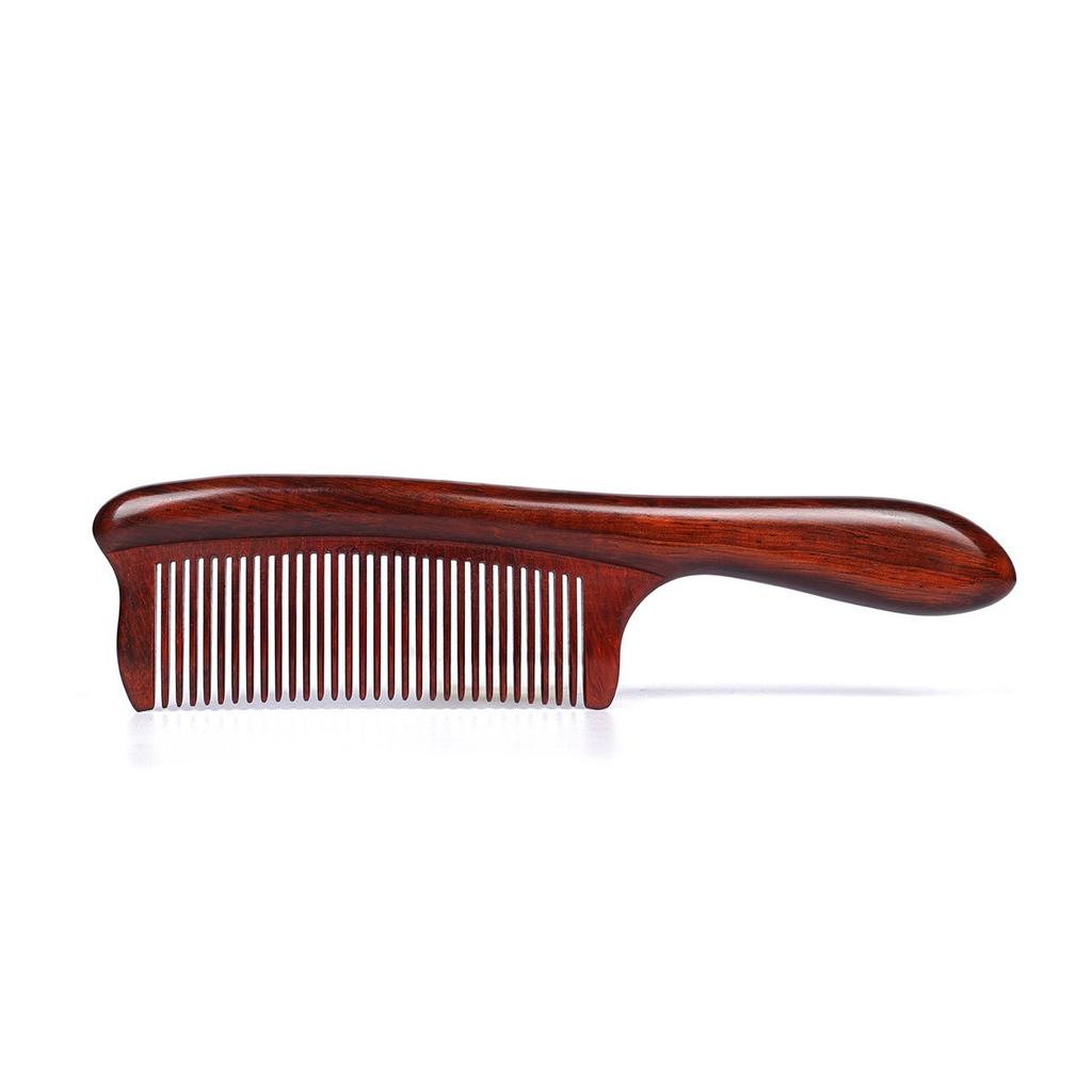 Sandalwood Engraved Tooth Shaving Comb Large Fine Tooth Women'S Straight Hair Comb Household Solid Wood Portable Gift Hair Comb