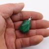 Natural Crystal Rough Stone Polyhedral Perfume Bottle Pendant Rough Stone Polished Crystal Essential Oil Bottle Necklace N769