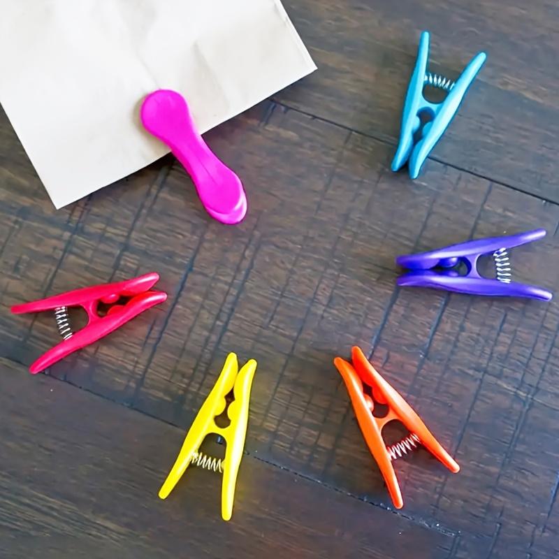 11pcs Reusable Snack Bag Clips  Colorful Snack Bag Clips |3Large clips&8 small clips|Portable Multifunctional Food Sealing Clips