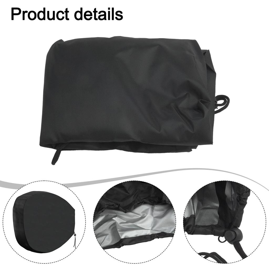 Protection Tool Hose Reel Cover Waterproof 55*55*30cm Black Oxford Cloth Retractable Silver Coated 165g Garden
