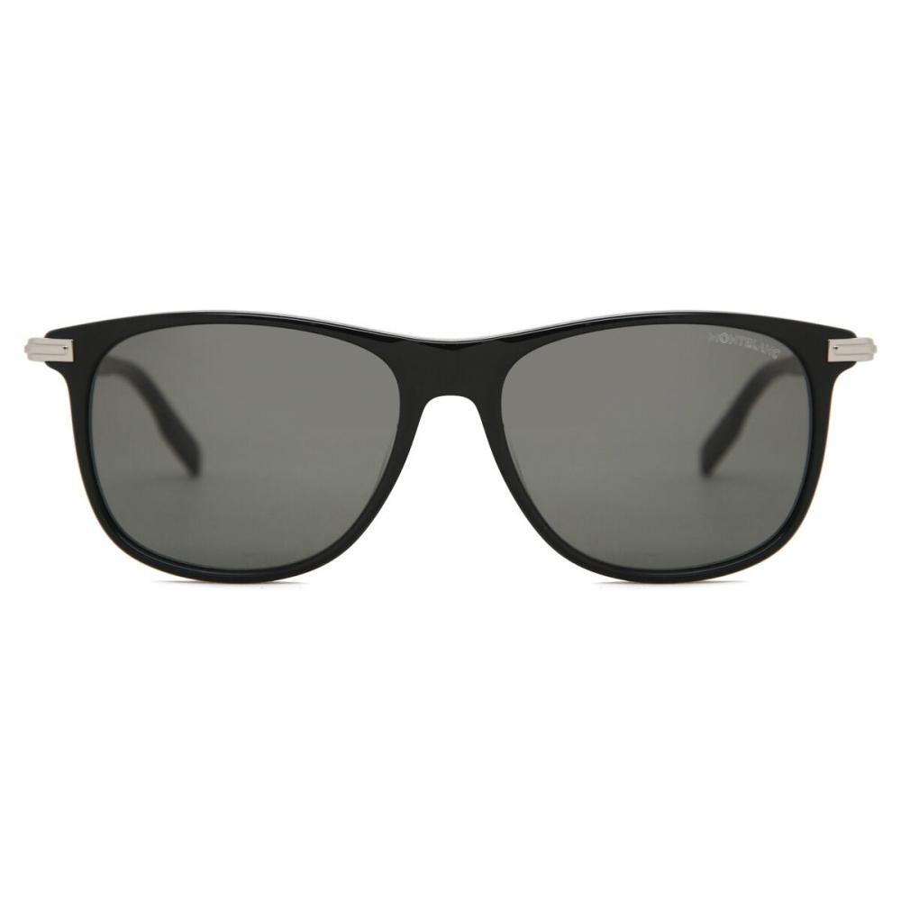 

Mont Blanc Mb0216s 001 Men Sunglasses Shiny Black/56