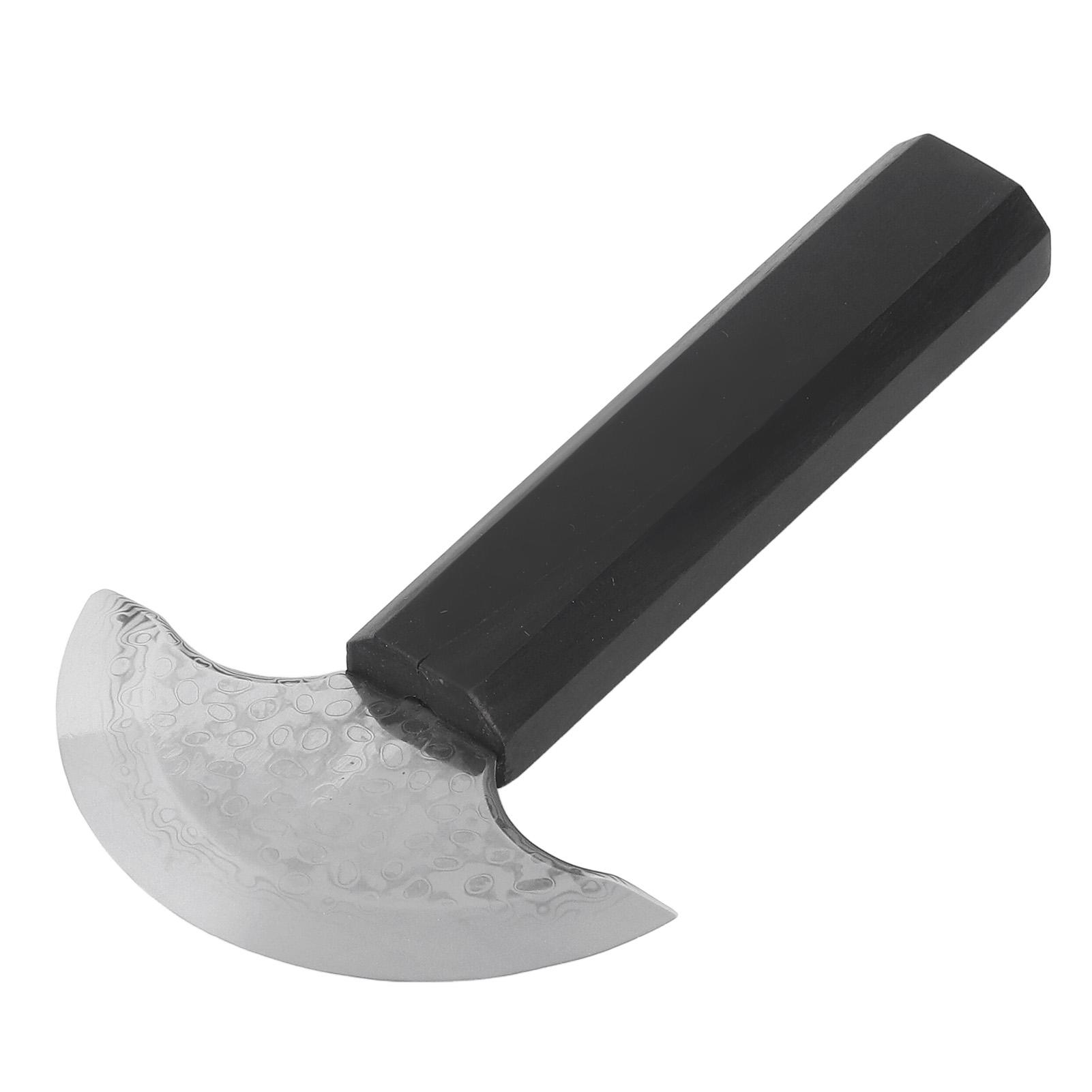 

Кожаный круглый нож с двойным лезвием, острая практичная ручка из черного дерева, инструмент для кожевенного ремесла