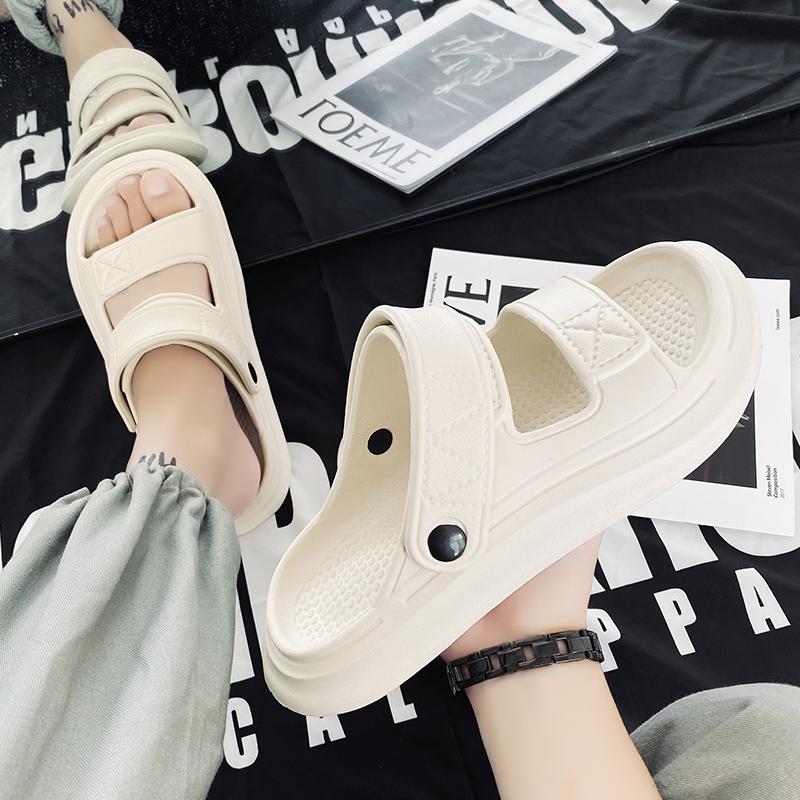 Fashion Slippers for Men, Summer Outer Wear, Non-Slip, Anti-Odor, Thick-Soled Sandals, Men's Summer Outdoor Dual-Use Beach Sandals