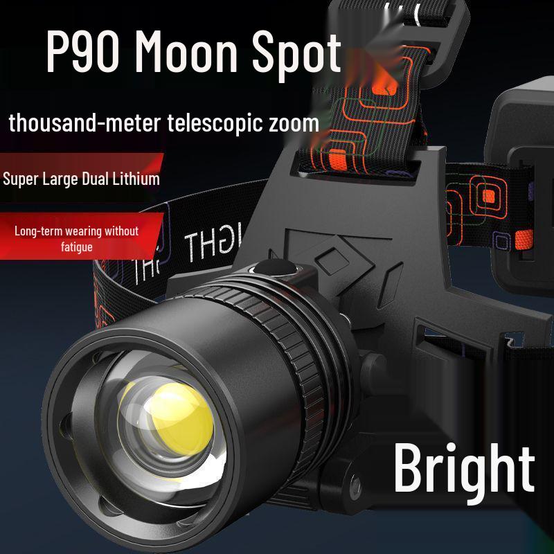 Ultra-Bright Rechargeable Headlamp: Long-Range, High-Intensity Light for Fishing, Beachcombing, and Emergencies with Extended Battery Life