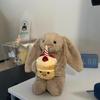 Süßer Kapuzen-Bademantel mit Hasenohren Teddybär Plüschtier Weiches Kuscheltier Sofa Dekoration Geburtstag Valentinstagsgeschenk Kuschelbegleiter Spielzeug