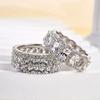 s/Set Sparkling Temperament Women Ring Cubic Zirconia Luxury Party Wedding Lady Wearable Accessories Jewelry for Versatile