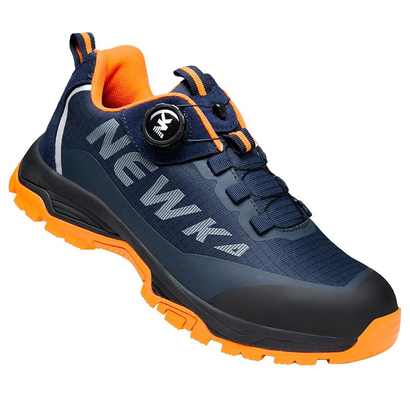 NYA Säkerhetsstövlar med roterande spänne för män Arbetssneakers Damstövlar Andningsbara Stålhätteskor Säkerhet Punkteringssäkra Herrstövlar