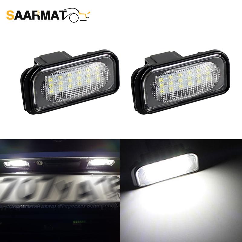 2pcs White Led Number License Plate Light Canbus No errors 18SMD 6000k 12v For 2004-2008 Chrysler Crossfire