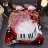 Piano Keys Duvet Cover Set Rotating Musical Notes Bedding Set Tie Dye Bedding Set Retro Music Comforter Cover Bedclothes Queen
