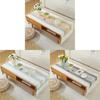 Nordic Home Modern Cotton Linen Rectangular Tablecloth With Non Slip Back For Living Room Decor