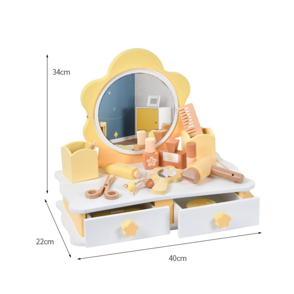 Flower Vanity Table Early Learning Toy Makeup Educational for Nursery